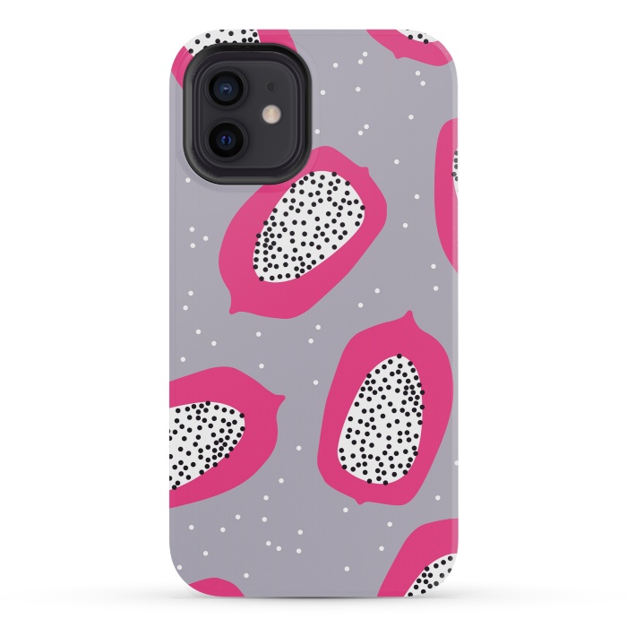 iPhone 12 mini StrongFit Papaya pattern 02 by Jelena Obradovic