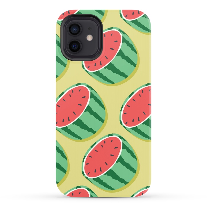 iPhone 12 StrongFit Watermelon pattern 02 by Jelena Obradovic