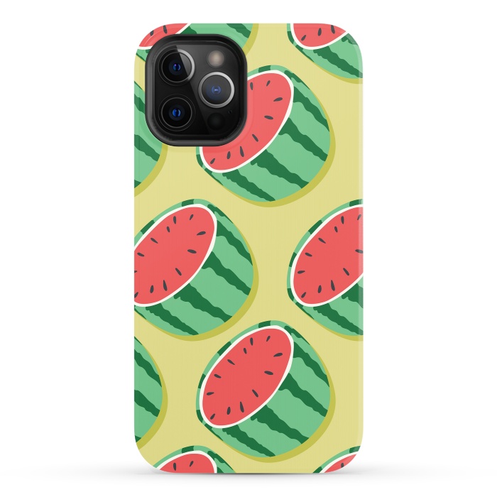 iPhone 12 Pro StrongFit Watermelon pattern 02 by Jelena Obradovic
