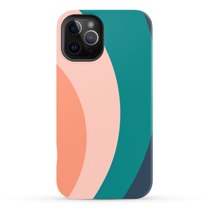 iPhone 12 Pro StrongFit Teal Blush Rainbow by ArtPrInk