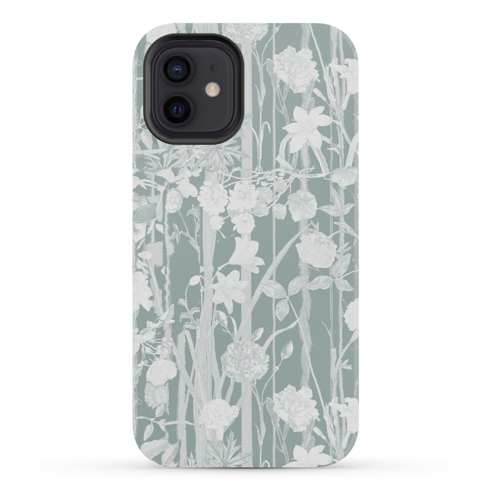 iPhone 12 mini StrongFit Pastel botanical floral vines by Oana 