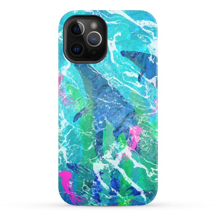 iPhone 12 Pro StrongFit The ocean whales by Steve Wade (Swade)