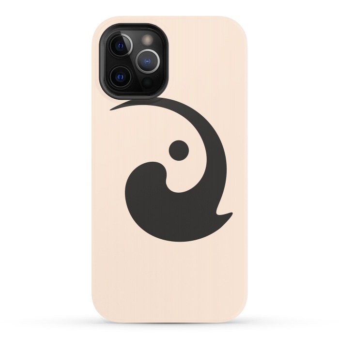 iPhone 12 Pro StrongFit Black Minimal Art-I by Creativeaxle
