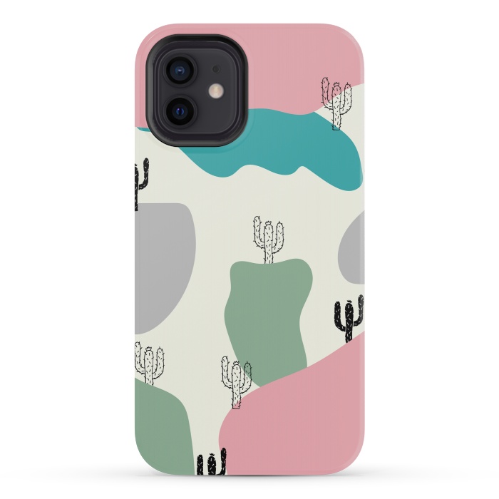 iPhone 12 mini StrongFit Mountain Cactus by Creativeaxle