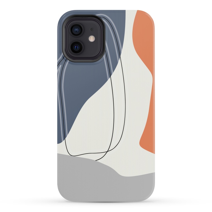 iPhone 12 mini StrongFit Chasing Shapes Minimal Art by Creativeaxle