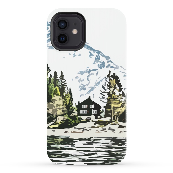 iPhone 12 StrongFit Mountain Forest by Creativeaxle