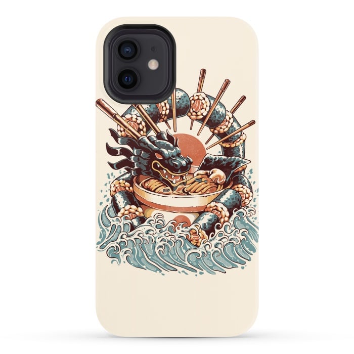 iPhone 12 StrongFit Dragon Sushi Ramen by Ilustrata