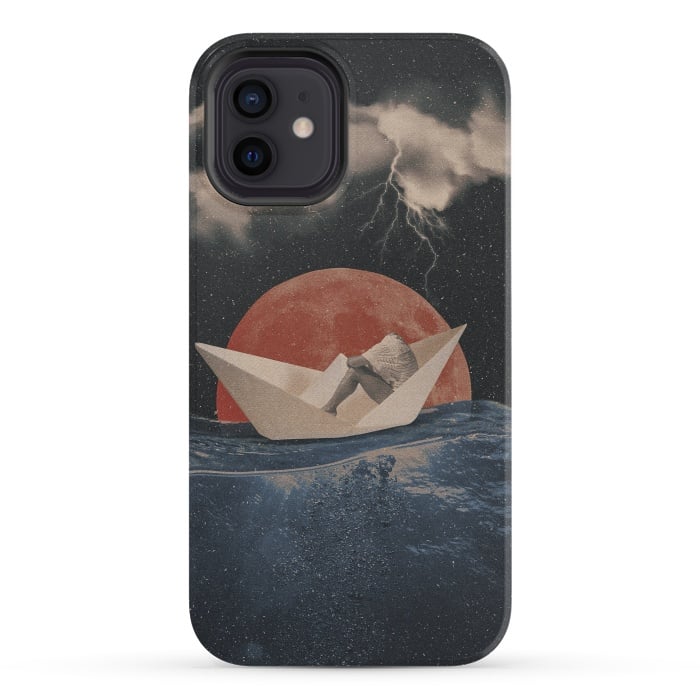iPhone 12 mini StrongFit Paper Boat by Eleaxart