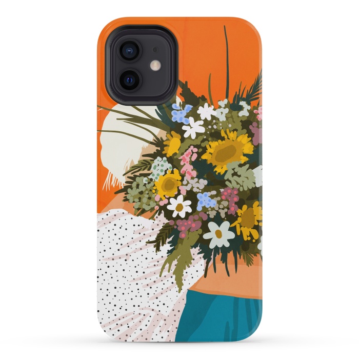 iPhone 12 mini StrongFit Happiness Is To Hold Flowers In Both Hands by Uma Prabhakar Gokhale