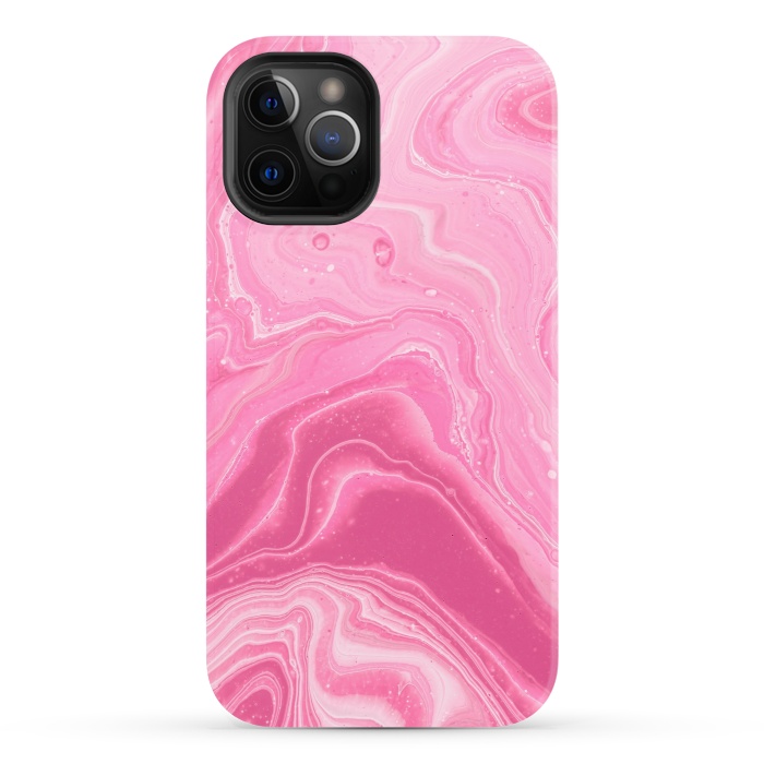 iPhone 12 Pro StrongFit Pink marble 2 by Winston