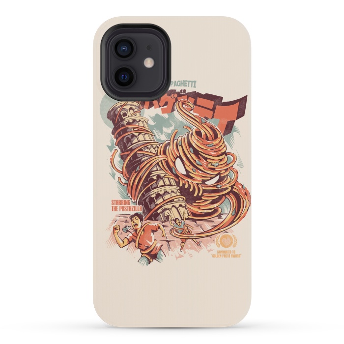 iPhone 12 mini StrongFit The Kaiju Spaghetti by Ilustrata