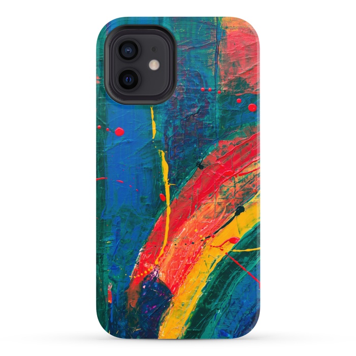 iPhone 12 StrongFit PAINTED SHADES RAINBOW! by MALLIKA