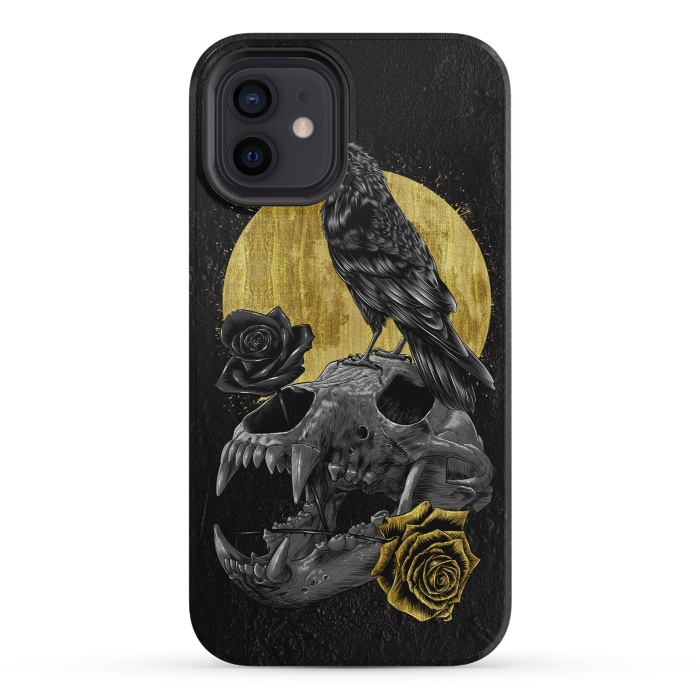 iPhone 12 mini StrongFit Skull Crow by Alberto