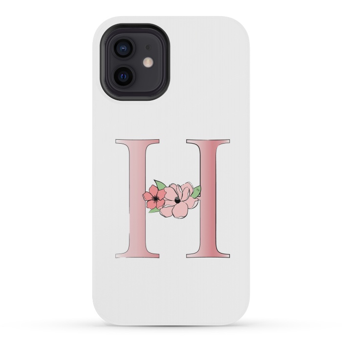 iPhone 12 mini StrongFit Monogram Letter H by Martina