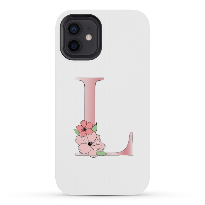 iPhone 12 mini StrongFit Monogram Letter L by Martina