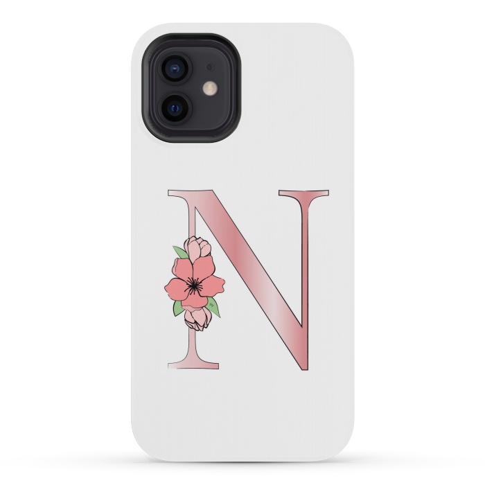 iPhone 12 mini StrongFit Monogram Letter N by Martina