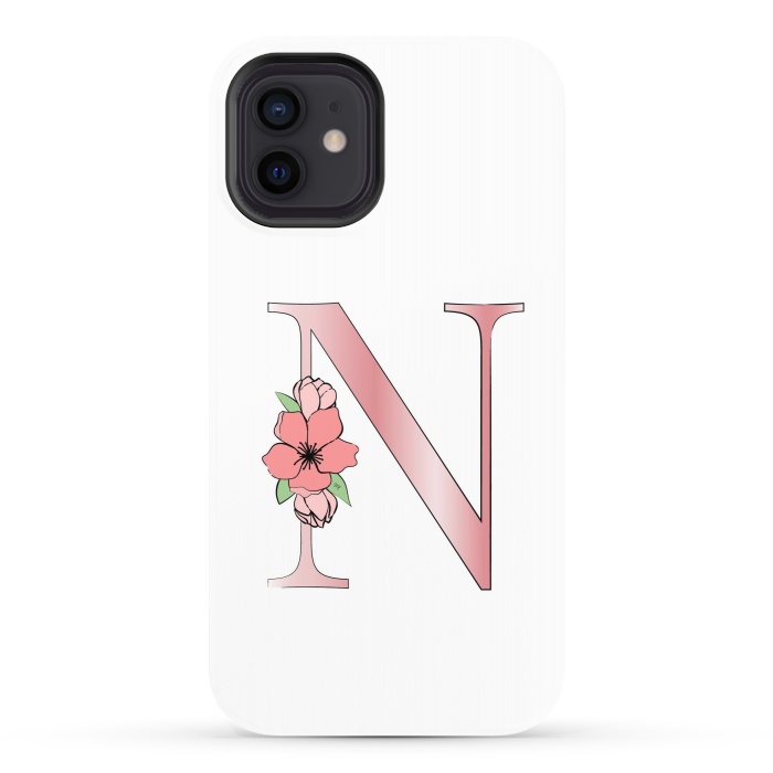 iPhone 12 StrongFit Monogram Letter N by Martina