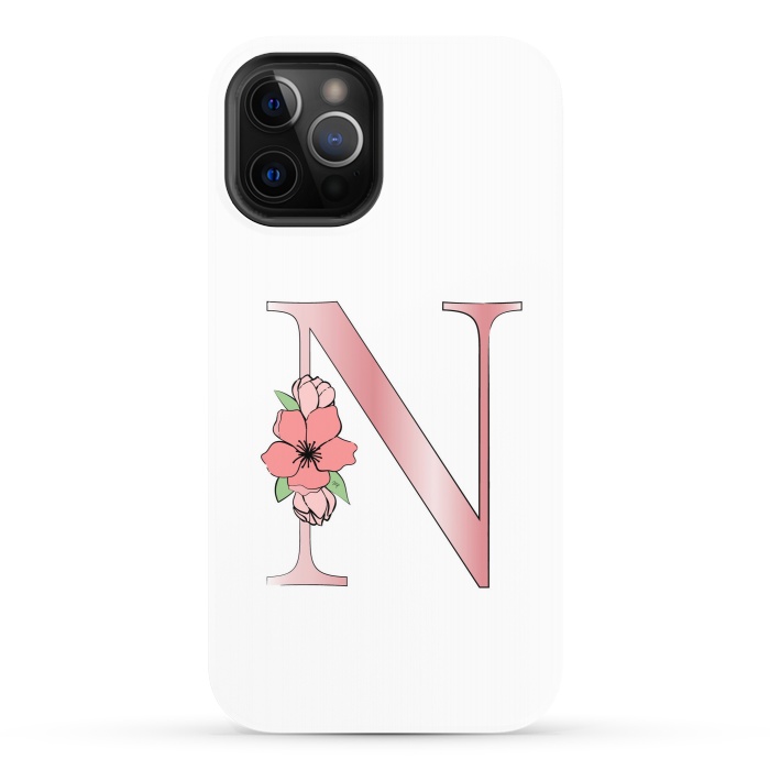 iPhone 12 Pro StrongFit Monogram Letter N by Martina