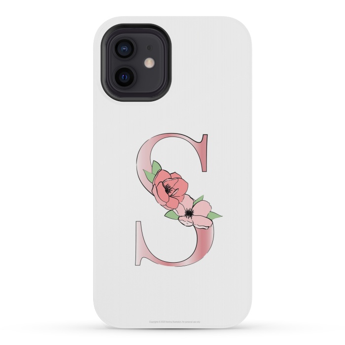 iPhone 12 mini StrongFit Monogram Letter S by Martina