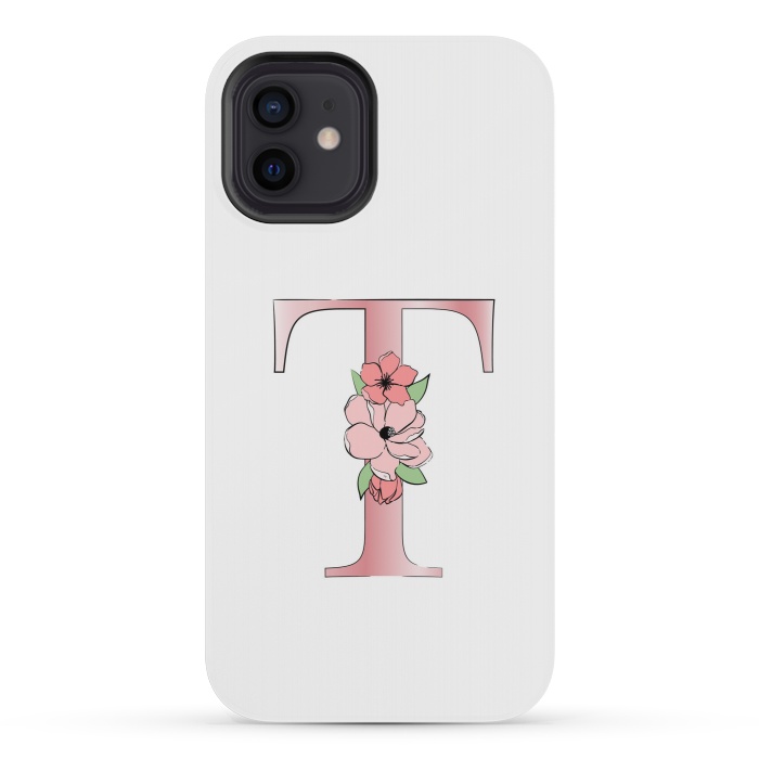 iPhone 12 mini StrongFit Monogram Letter T by Martina