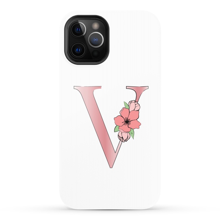 iPhone 12 Pro StrongFit Monogram Letter V by Martina