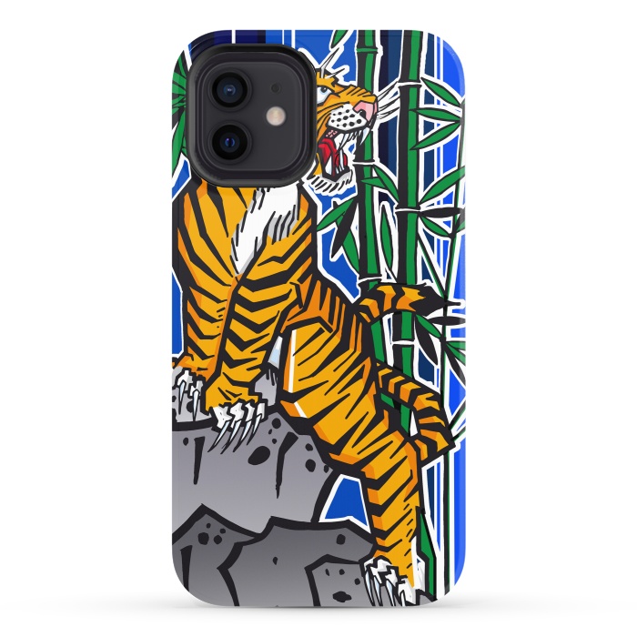 iPhone 12 StrongFit Japanese Tiger by Milo "Mr Lucky" Marcer