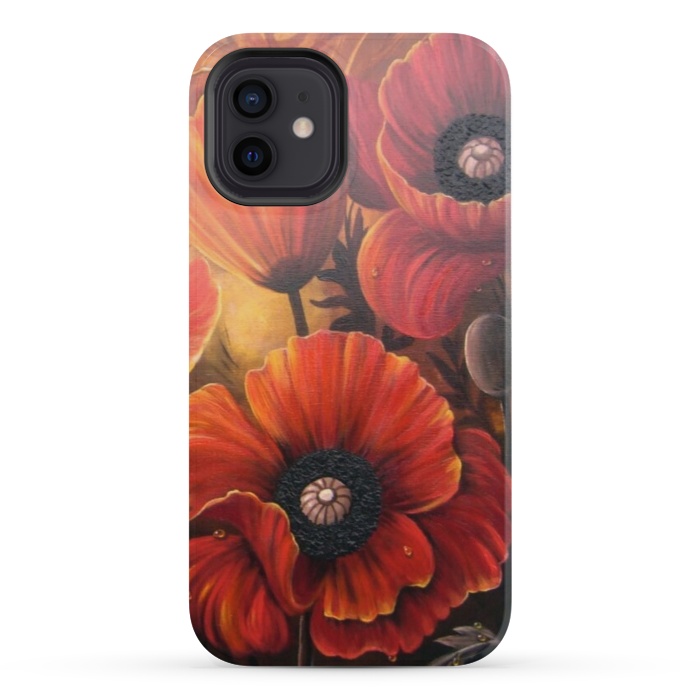 iPhone 12 mini StrongFit Red Poppy by Irina Velman