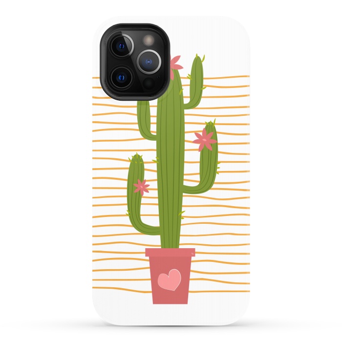 iPhone 12 Pro StrongFit Happy Cactus by Martina