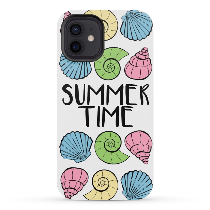 iPhone 12 mini StrongFit Summer Time Shells by Martina
