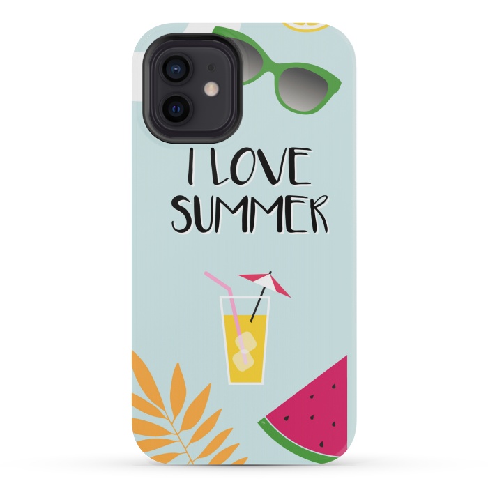 iPhone 12 mini StrongFit I love summer by Martina