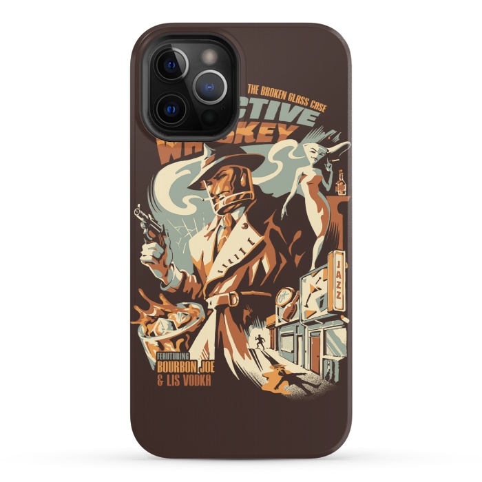 iPhone 12 Pro StrongFit Detective Whiskey by Ilustrata