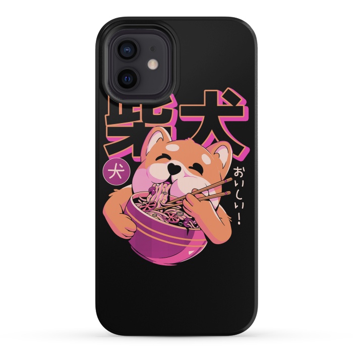 iPhone 12 mini StrongFit Shiba Noodles by Ilustrata