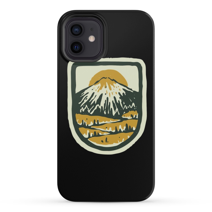 iPhone 12 mini StrongFit Mountain Hand Drawn by Afif Quilimo