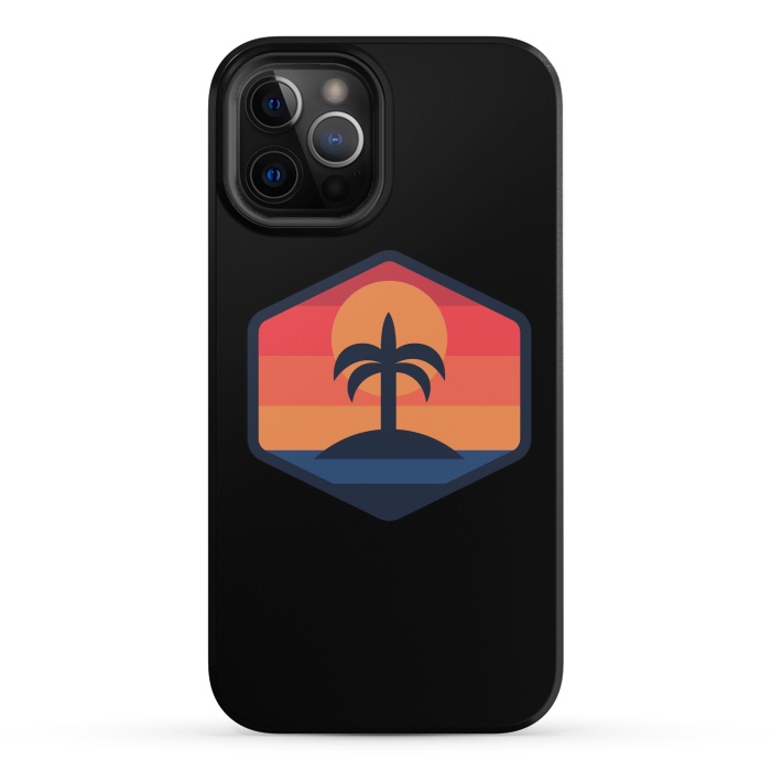 iPhone 12 Pro StrongFit Sunset Beach Island by Afif Quilimo