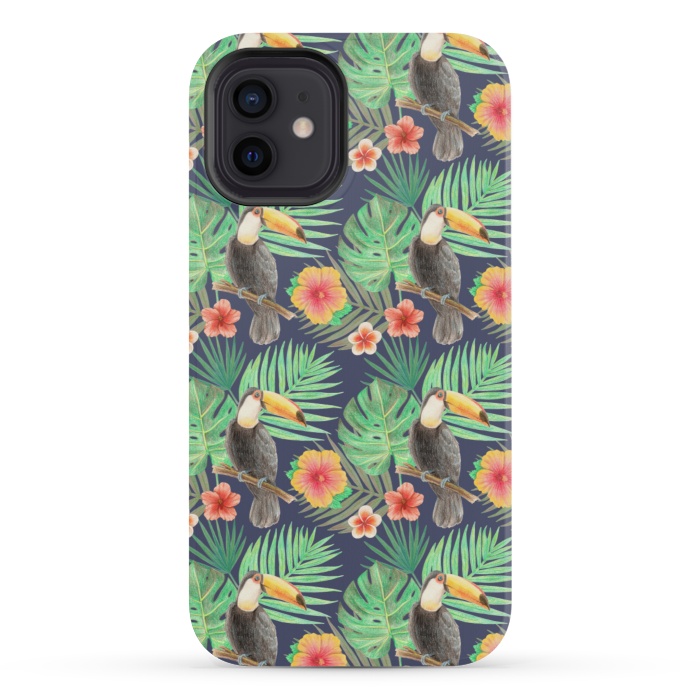 iPhone 12 mini StrongFit toucan bird in a jungle by Alena Ganzhela