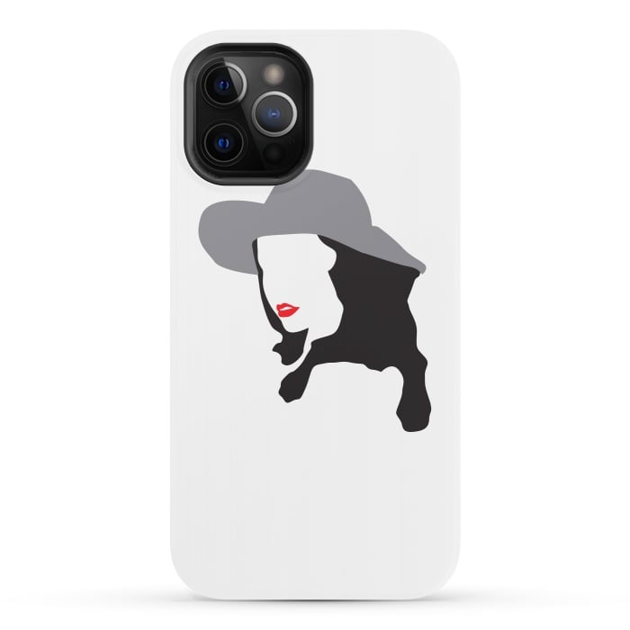 iPhone 12 Pro StrongFit Woman Face Minimal Art 01 by Creativeaxle