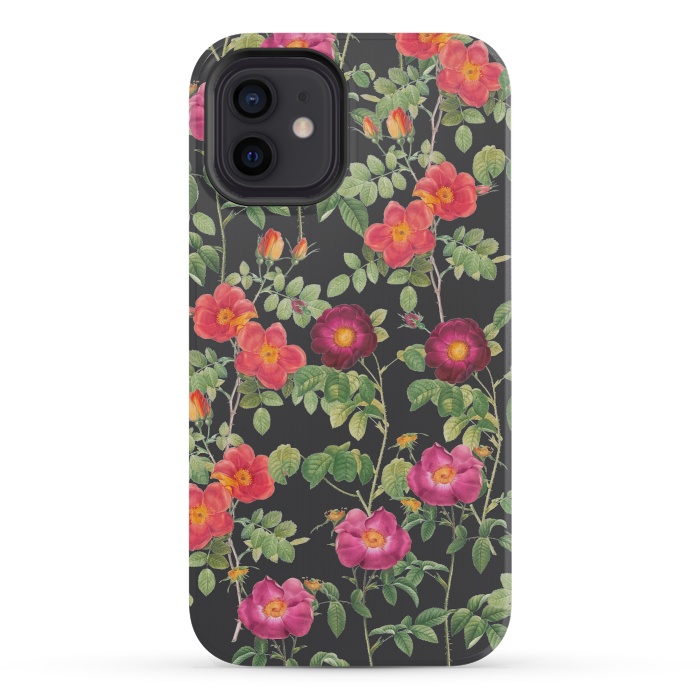 iPhone 12 mini StrongFit Dark Roses by Zala Farah
