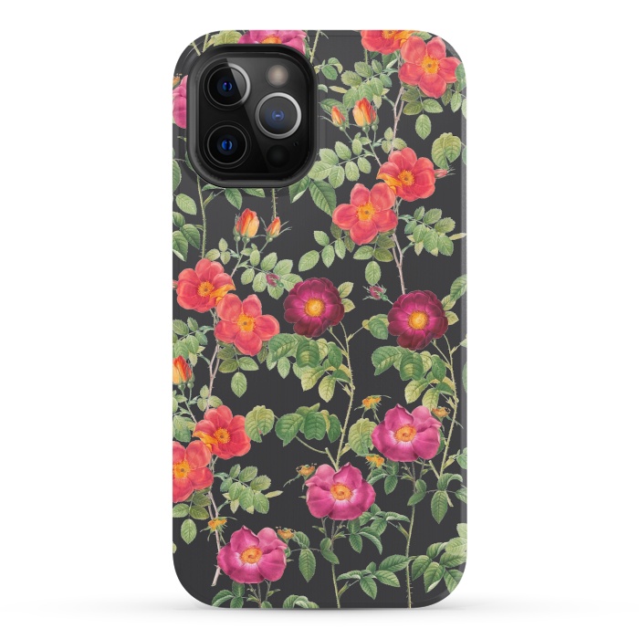 iPhone 12 Pro StrongFit Dark Roses by Zala Farah