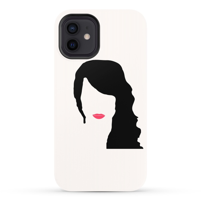 iPhone 12 StrongFit Woman Face Minimal Art 03 by Creativeaxle