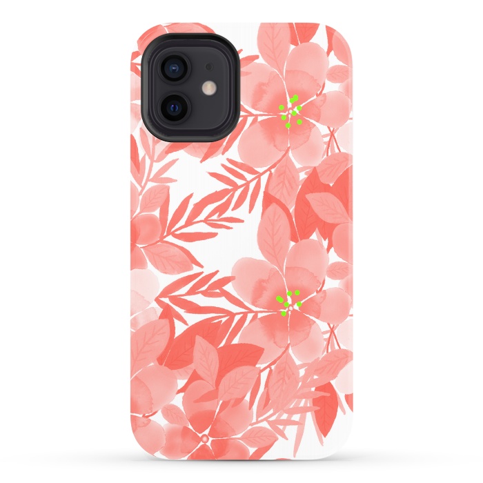 iPhone 12 StrongFit Peach Blossom Flowers by Josie
