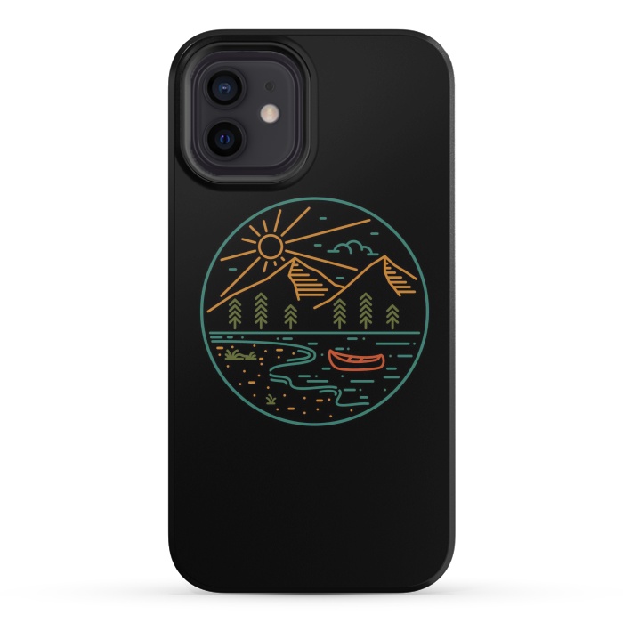 iPhone 12 mini StrongFit Nature Lake by Afif Quilimo