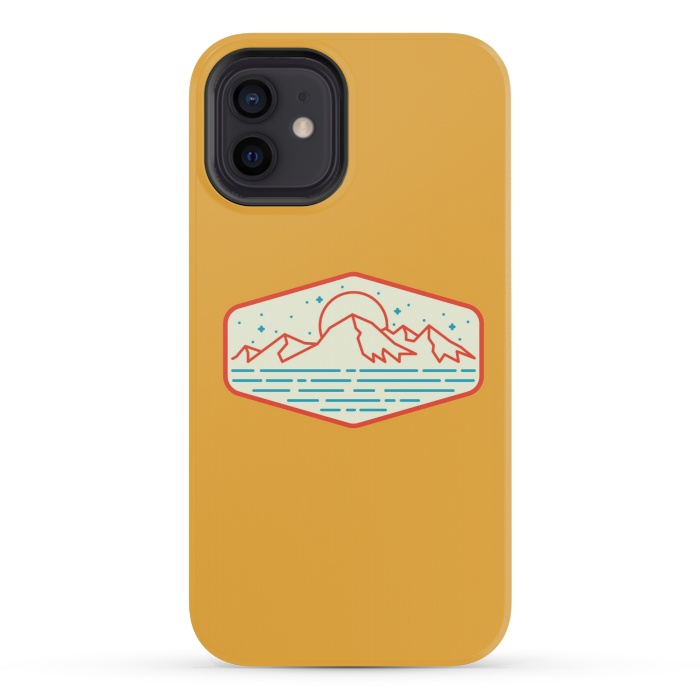 iPhone 12 mini StrongFit Mountain and Sea 1 by Afif Quilimo