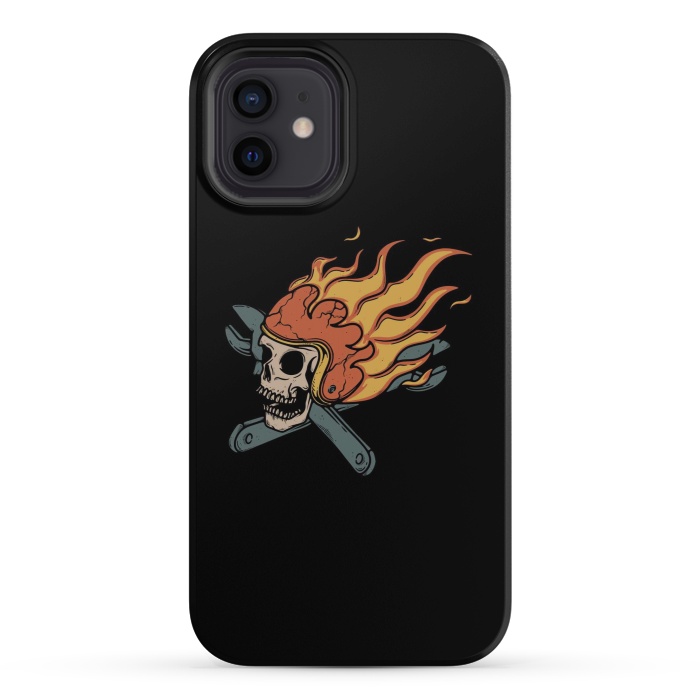 iPhone 12 StrongFit Rider and Fire by Afif Quilimo