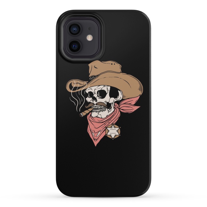 iPhone 12 mini StrongFit Skull Sheriff by Afif Quilimo