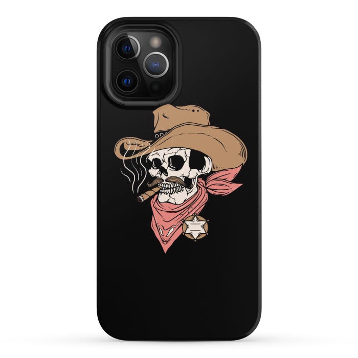 iPhone 12 Pro StrongFit Skull Sheriff by Afif Quilimo