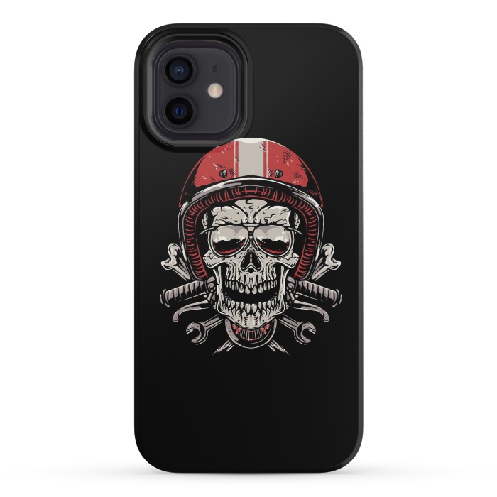 iPhone 12 mini StrongFit Skull Biker 4 by Afif Quilimo