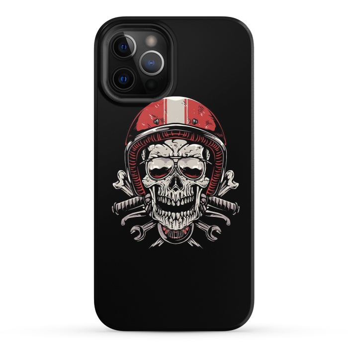 iPhone 12 Pro StrongFit Skull Biker 4 by Afif Quilimo