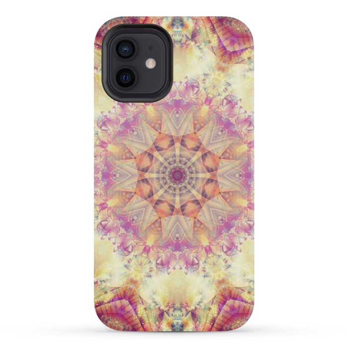 iPhone 12 mini StrongFit Abstract Decorative Multicolored Texture by ArtsCase