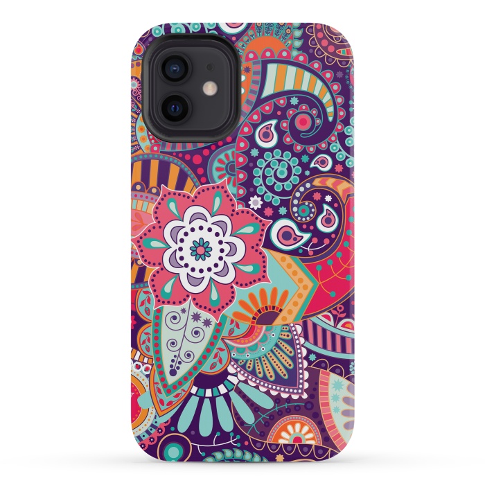 iPhone 12 mini StrongFit Pretty Flowers Pattern I by ArtsCase