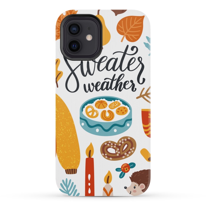 iPhone 12 mini StrongFit Autumn Icons by ArtsCase